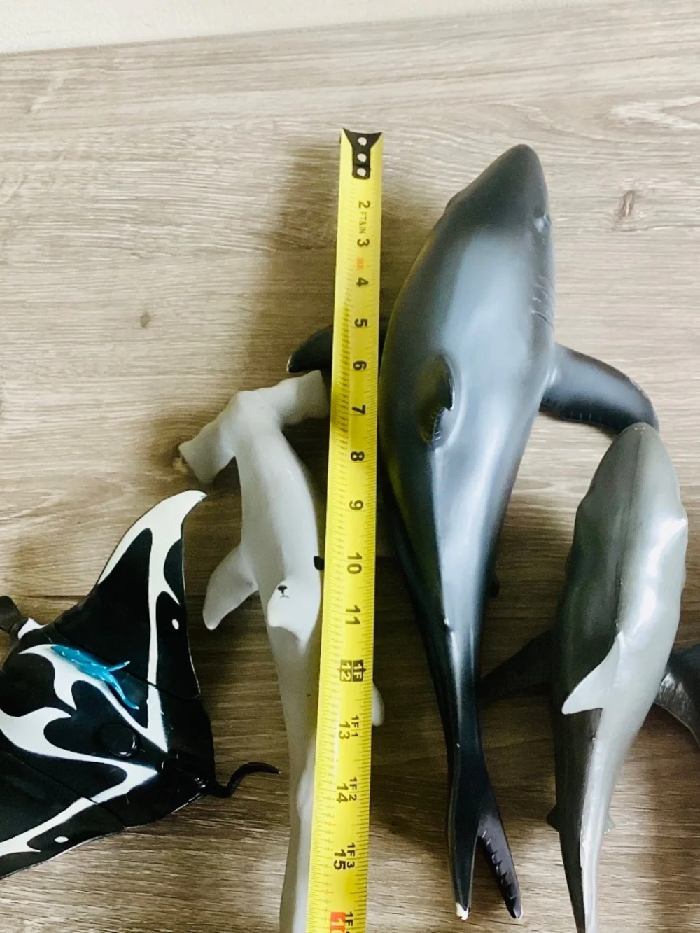 Lot Of 5 Pool Water Toys Sharks Sting Ray Large/Med Size Rubber Floating Diving